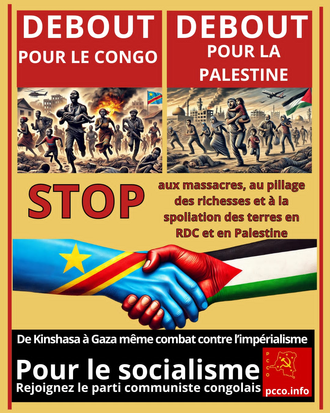 Affiche à diffuser et Note à l'attention des jeunes marxistes de la RDC